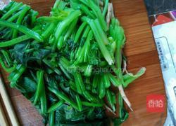 炒波菜的做法图解2