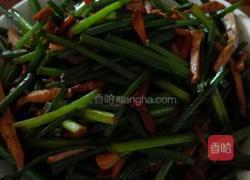 韭菜花炒香干肉丝的做法图解6