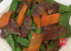 荷兰豆炒腊肠的做法图解7