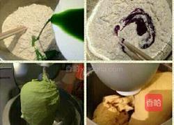 彩色饺子的做法图解2