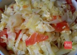 番茄鸡蛋炒包菜的做法图解5