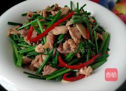 韭菜花炒肉的做法图解8