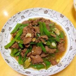 青椒猪肝炒瘦肉的做法[图]