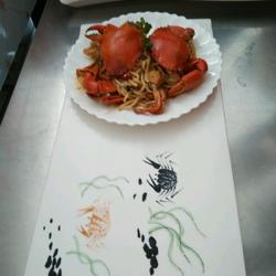 肉蟹炒乌冬面的做法[图]