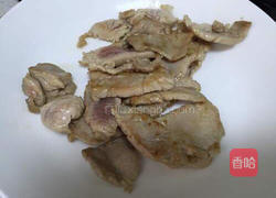 茭白笋炒肉片的做法图解3