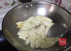 茭白笋炒肉片的做法图解4