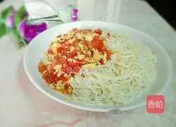 Illustration of how to make tomato and egg noodles 12