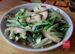 香菇炒小白菜的做法图解8
