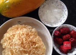 木瓜红枣银耳羹#美容养颜#的做法图解1