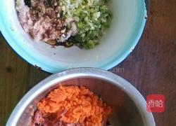 牛肉胡萝卜馅、猪肉香菇馅饺子的做法图解2