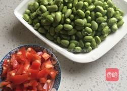 肉丁毛豆的做法图解2