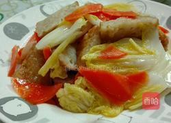 肉饼炒娃娃菜的做法图解6