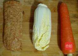 肉饼炒娃娃菜的做法图解1