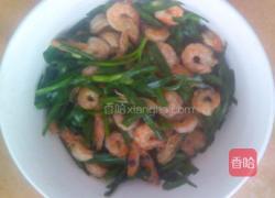 韭菜炒虾的做法图解4