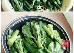 蒜蓉肉未芥蓝的做法图解2