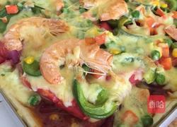 鲜虾蔬菜披萨（随意版）的做法图解6