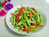 辣椒瘦肉炒豆角