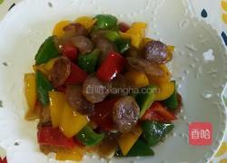 彩椒炒香肠的做法图解5