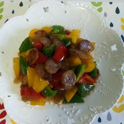 彩椒炒香肠的做法[图]