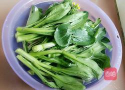 蒜蓉菜心肉片的做法图解1