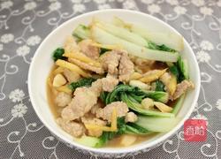 青菜炒肉片的做法图解6