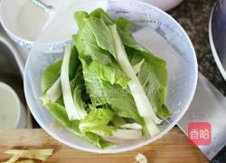 青菜炒肉片的做法图解3