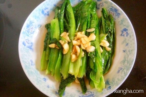 蒜蓉油麥菜的做法_菜譜_香哈網