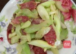 西芹炒腊肠的做法图解5