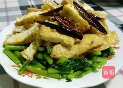 椒香茼蒿豆腐的做法图解7