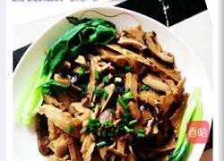 香菇腊肉炒笋丝的做法图解5