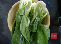 青菜烧豆付的做法图解3