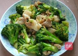 蒜蓉西兰花炒肉的做法图解11