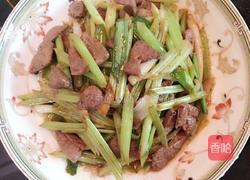 芹菜蒜苗炒猪肝的做法图解8