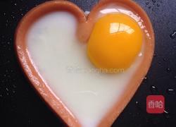 爱心火腿煎蛋的做法图解6