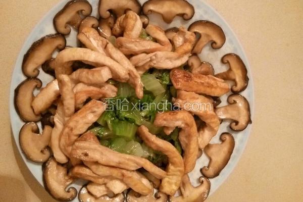 炒菇菇，生菜，煎白腐