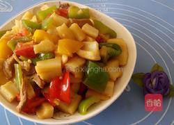 彩椒藕丁的做法图解6