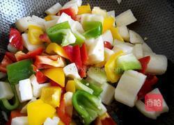 彩椒藕丁的做法图解4