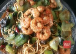 香菇油菜炒虾仁的做法图解4