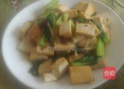 家常油菜烧豆腐的做法图解5