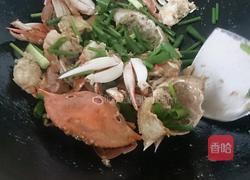 姜葱花蟹的做法图解5