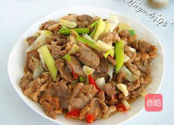 葱爆羊肉的做法图解8