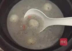 Illustration of how to make glutinous rice balls health porridge 2