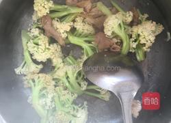 肉片炒花菜的做法图解5