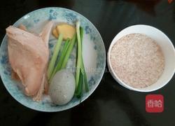 鸡丝皮蛋粥的做法图解1