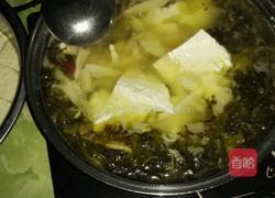 酸菜苦竹笋豆花的做法图解7