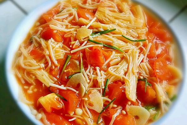 金针菇炒西红柿的做法大全