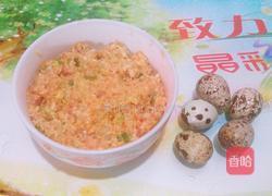 肉饼蒸鹌鹑蛋的做法图解1