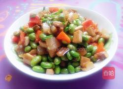 毛豆米烧咸肉的做法图解5