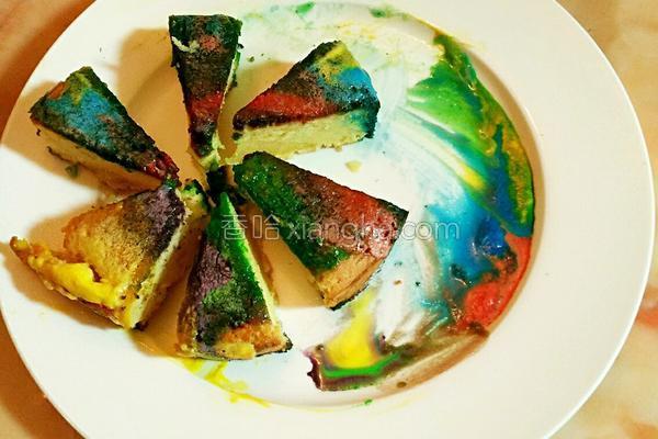  彩虹涂鸦蛋糕