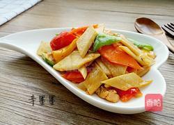 三椒杏鲍菇炒肉的做法图解8